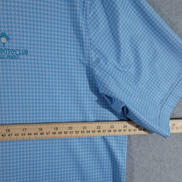 Peter Millar Polo Shirt Mens L Blue Summer Comfort Castle Pines Country Club - Picture 7 of 8